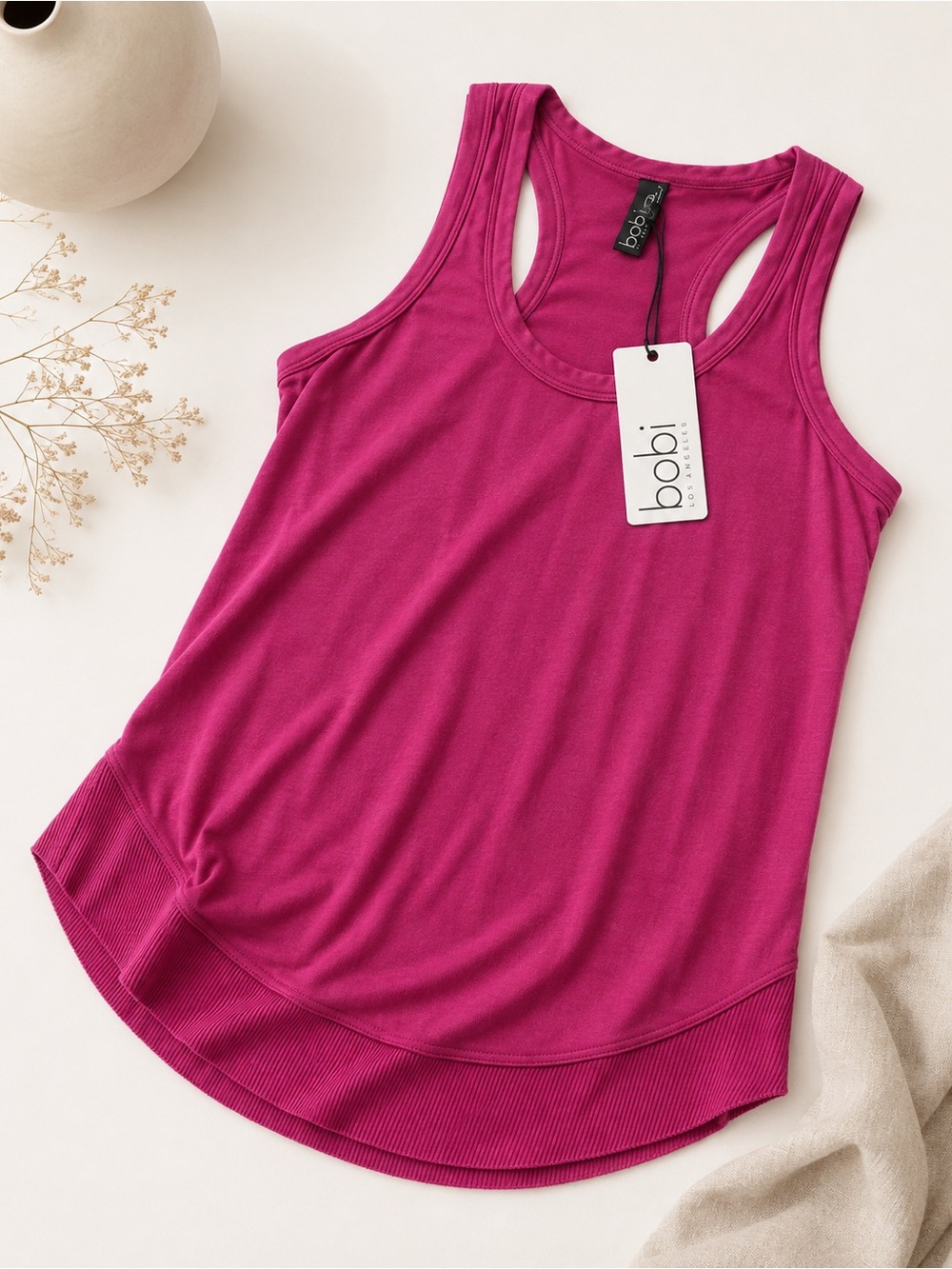 bobi Fuchsia Racerback Tank